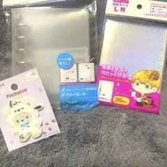 セリア 6穴リングバインダー B7サイズ シール帳 3点セット