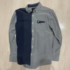 SECRET SOCIETY 長袖シャツ グレー ネイビー メッシュ