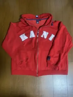 90`s HIPHOP ヴィンテージ KARL KANI フルジップパーカー 赤のサムネイル