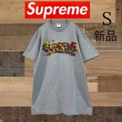 【未使用品】Supreme ペイントロゴ Tシャツ グレー メンズS 20SS