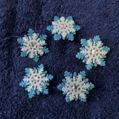 雪の結晶デザイン ヘアピン 5個セット