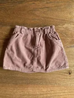 【ZARA KIDS】コーデュロイピンクスカート　4-5y