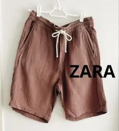 【ZARA】メンズ ハーフパンツ 薄パープル サイズS