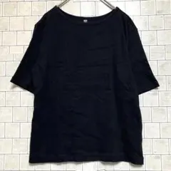 ユニクロ黒 Tシャツ XL シンプル　人気ブランド 人気ブランド　人気カラー