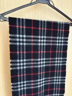 Burberrys バーバリーマフラー カシミヤ100%ネイビーノバチェック柄