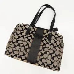 COACH シグネチャー トートバッグ ブラック ベージュ