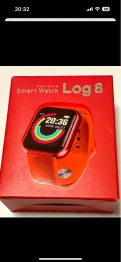 スマートウォッチ Log8 レッド　未使用