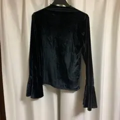 ブラック ベルスリーブシャツ M