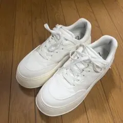 ZARA ザラ プラットフォームスニーカー スニーカー ホワイト 39 24.5