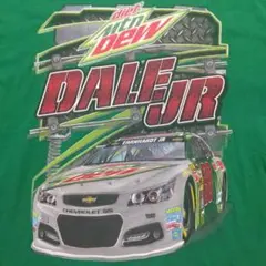 マウンテンデュー× DALE JRコラボ公式T NASCAR シボレー 緑L古着 