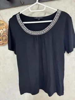 LAURA ASHLEY 半袖カットソー ブラック Lサイズのサムネイル