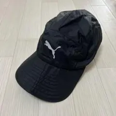 PUMA ブラック キャップ 軽量 通気性 ランニング 帽子 フリーサイズ