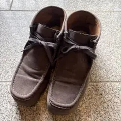 ダークブラウン スエードショートブーツ