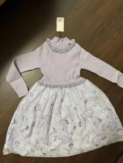 メゾピアノニットドッキングワンピース