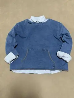 niko and ... デニム風トップス（M）＋MUJI綿シャツ（S）セット