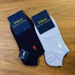 ポロラルフローレン ポロポニー 靴下 鹿の子編み 23～25cm 2足セット ①のサムネイル