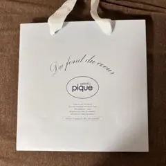 pique ショップ袋 ホワイト