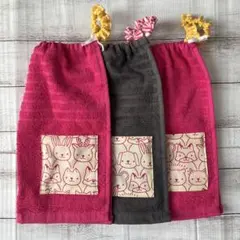 おりこうタオル おりこうエプロン 動物 一重 3枚セット