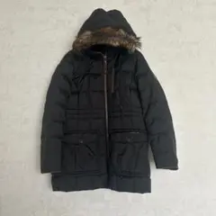 エディバウアー　ファー付きダウンコート　ブラック