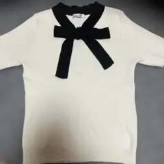 INGNI リボン付き半袖ニット