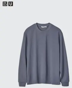 値下げ【一度のみ着用】ユニクロU_エアリズムコットンクルーネックTシャツ_グレー