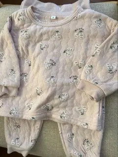 ウサギ柄ベビーパジャマセット80