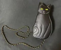 黒猫デザイン ショルダーバッグ 猫型 立体