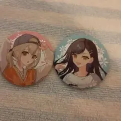 プロセカ　クリエイターズフェスタ　缶バッチ　【小豆沢こはね様、白石杏様】