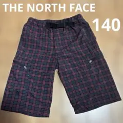 THE NORTH FACE 140 チェック柄ハーフパンツ