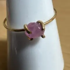 ピンクトルマリン原石リング 約16号