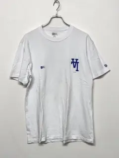 NEW ERA 逆さLAロゴ ロサンゼルス ドジャース Tシャツ ホワイト Lのサムネイル