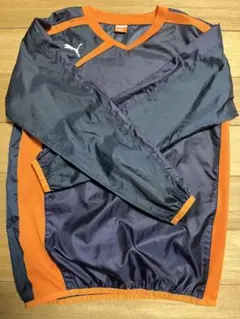 PUMA ピステ ウィンドブレーカー 160 Sサイズ　 ネイビー/オレンジ