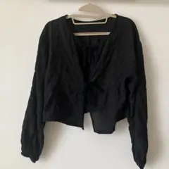 Amista ブラック　黒　羽織　カーディガン　長袖　Mサイズ