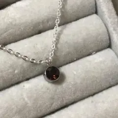 【artificial】一粒シルバーネックレス