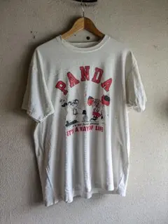 90s グッドレギュラー　雰囲気　フェード　tシャツ 白　パンダ　動物　アニマル