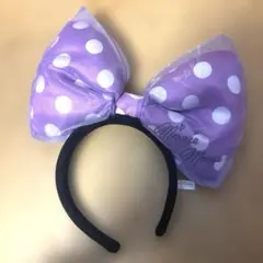 ディズニー　ミニー　カチューシャ　紫　美品