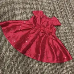 ベビードレス　ワンピース　お祝い　ワインレッド　レッド　赤　お宮参り　お食い初め