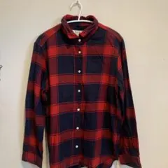 niko and ... 赤と紺のチェック長袖シャツ サイズ4
