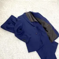 P.S.FA メンズ スーツ セットアップ 2パンツ ネイビー ストライプ