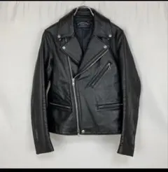 ブラックレザーライダースジャケット