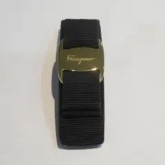 【美品】Ferragamo フェラガモ ヴァラ バレッタ ブラック ヘアアクセのサムネイル
