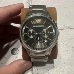 【電池交換・美品】エンポリオアルマーニ 腕時計 クロノグラフ AR11047