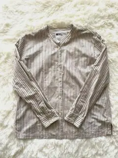 MHL. TRAM STRIPE COTTONストライプバンドカラーシャツ 2 - メルカリ