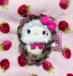 ハローキティヒョウ柄マスコットポーチ