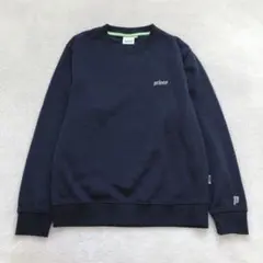 プリンス 裏起毛トレーナートップス シンプル カジュアル ベーシック 紺