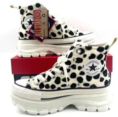 新品 タグ付き✨コンバース　オールスター　厚底　ダルメシアン　ハラコ　24.5㎝