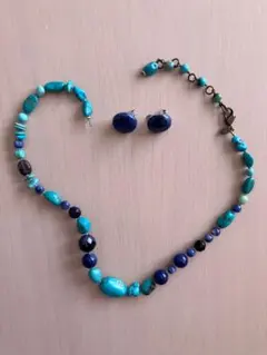 ターコイズ ネックレス　イヤリング