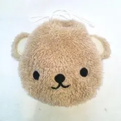 【美品】 クマ顔の巾着ポーチ アニマルミニ巾着バッグ