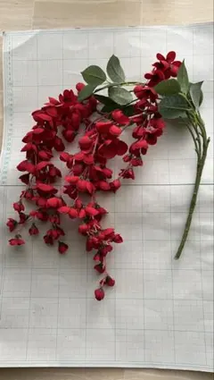 特価　造花　藤　赤　レッド