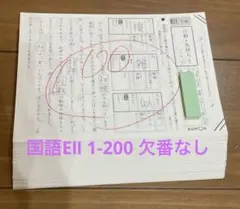 公文国語教材E II 1〜200 未記入　テスト付き 公文国語e くもん国語プリント教材 EⅡ 1〜200 無記入 欠番なしの通販